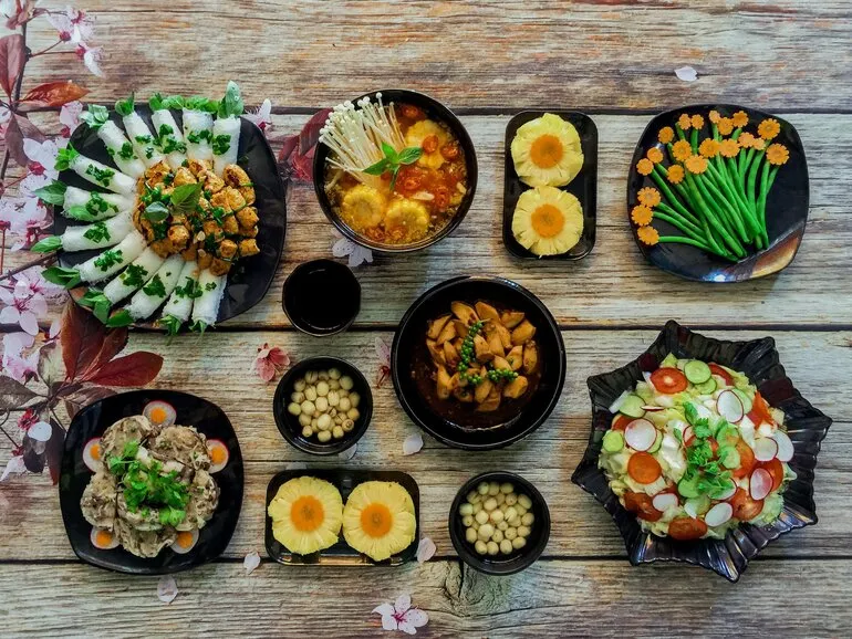 Bữa ăn chay tháng Vu Lan