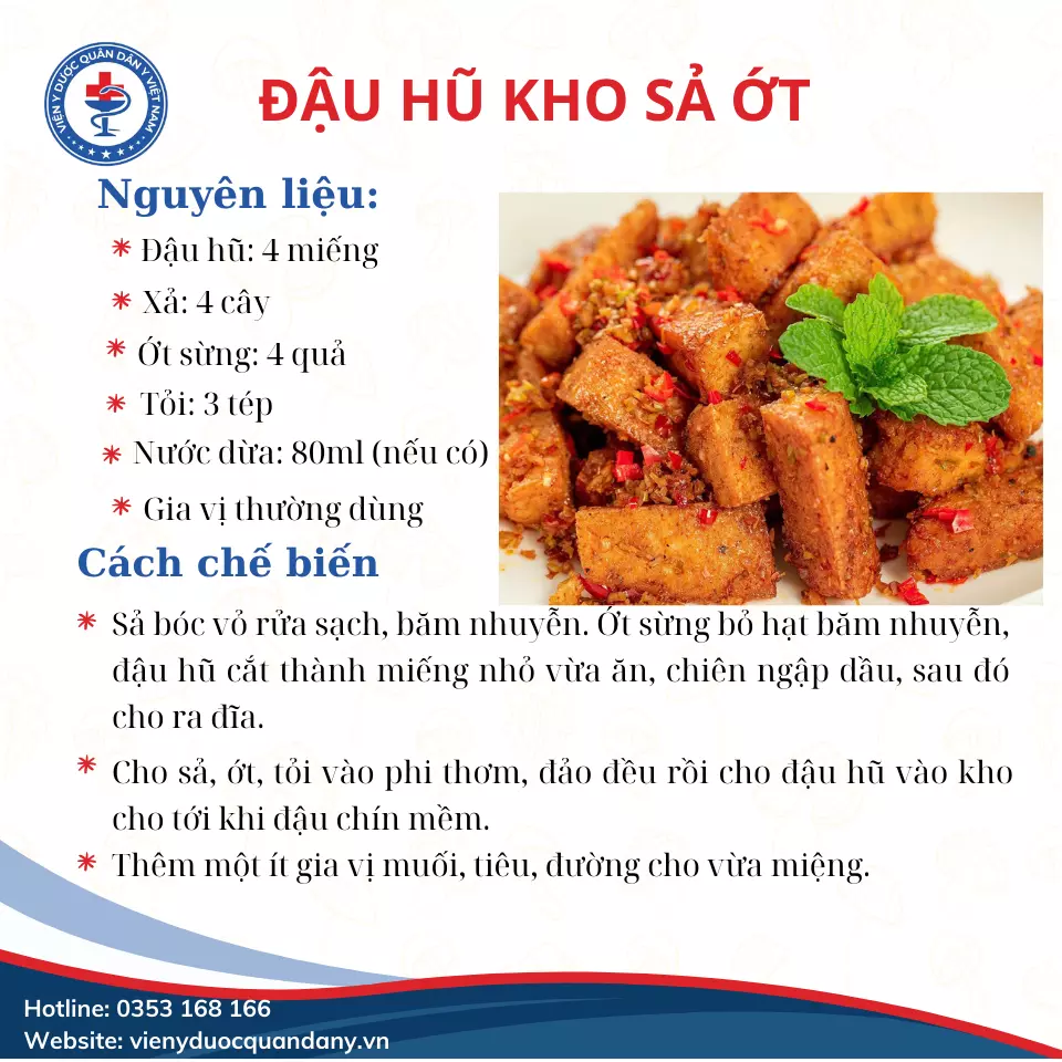 đậu hũ kho xả ớt