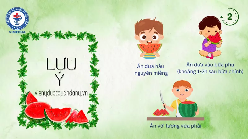 Lưu ý khi ăn dưa
