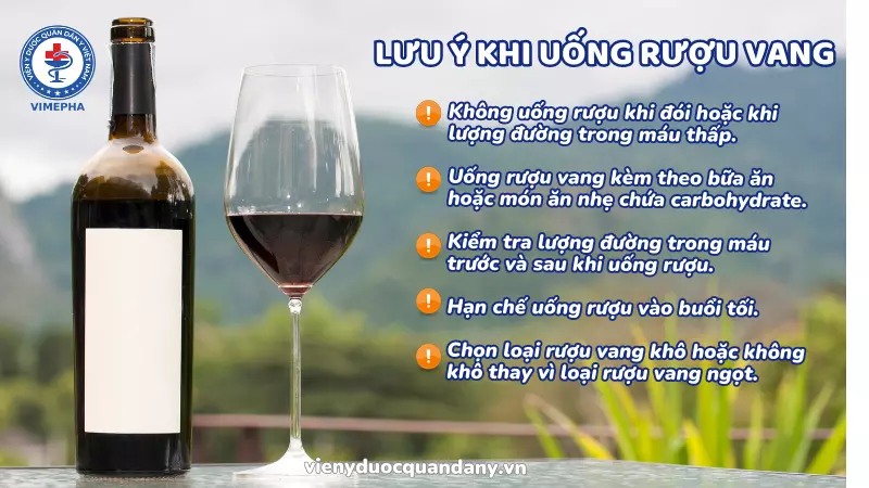 Một số lưu ý khi uống rượu vang