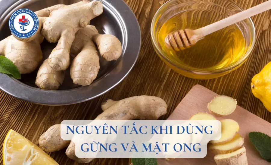 Nguyên tắc khi dùng gừng và mật ong