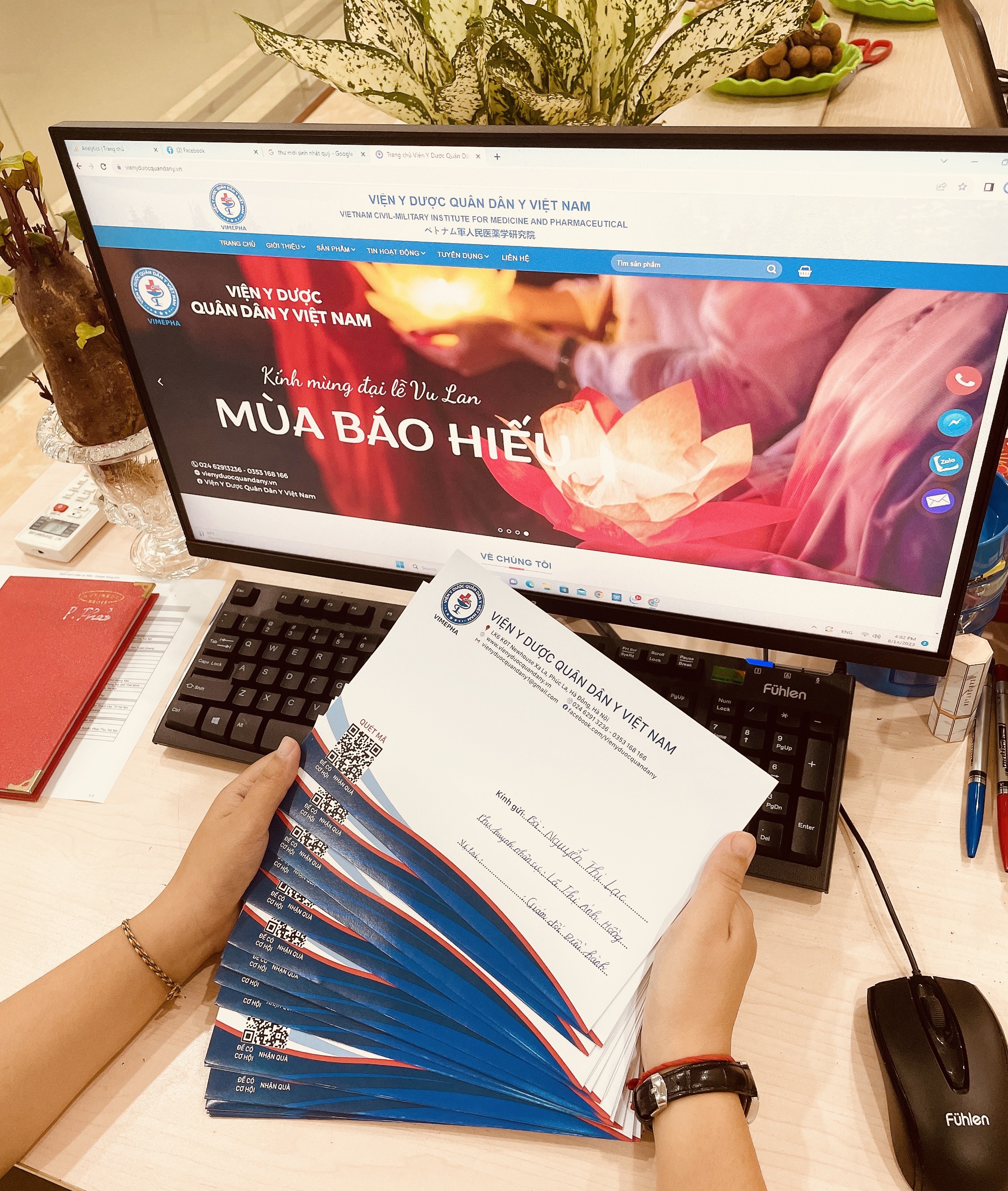 Thư cảm ơn gia đình CBNV